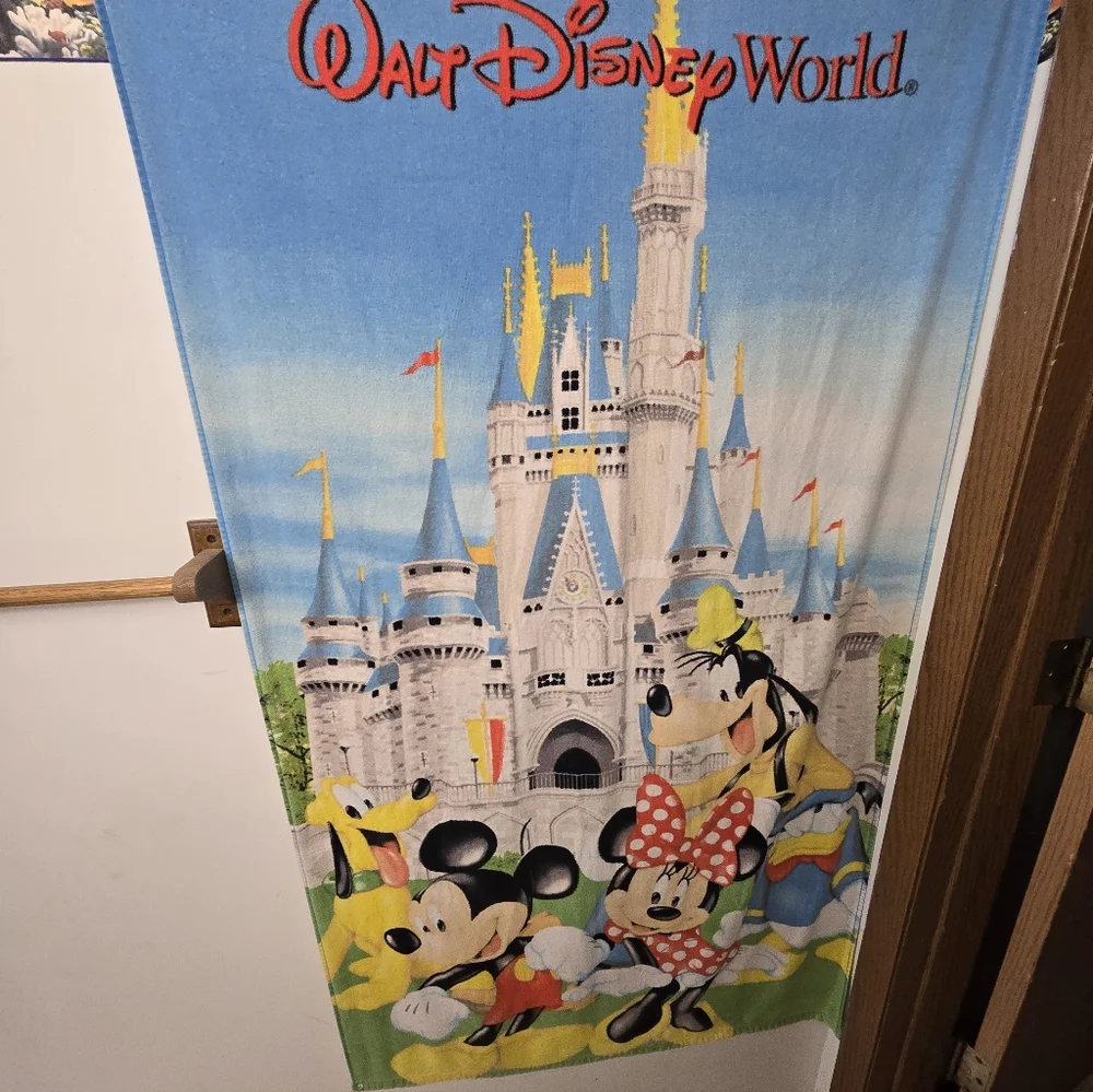 WALT DISNEY WORLD BEACH TOWEL MICKEY MINNIE DONALD GOOFY PLUTO DONALD DUCK !!!!